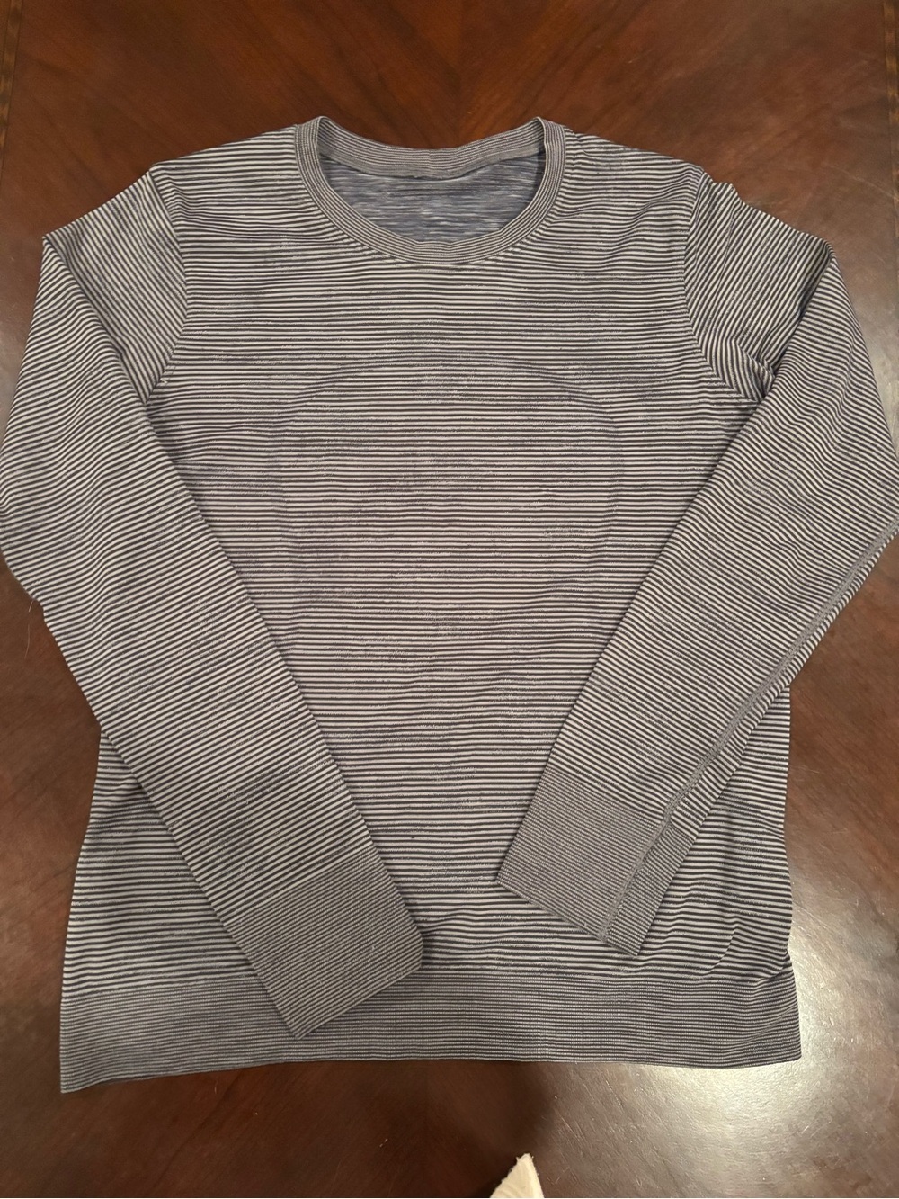 lululemon athletica Women's Striped Long-Sleeve Top - Gray/White